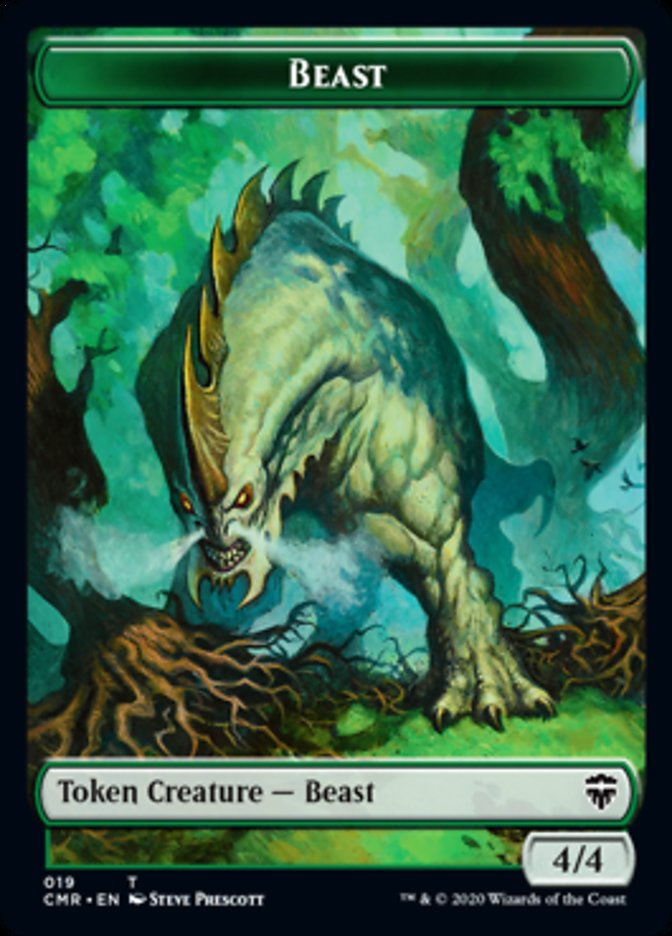 Beast (18) // Beast (19) Double-Sided Token [Commander Legends Tokens] - Magic: The Gathering - Card Brawlers | Quebec | Canada |