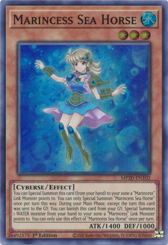 Marincess Sea Horse [MP20-EN102] Super Rare - Yu-Gi-Oh! - Card Brawlers | Quebec | Canada |