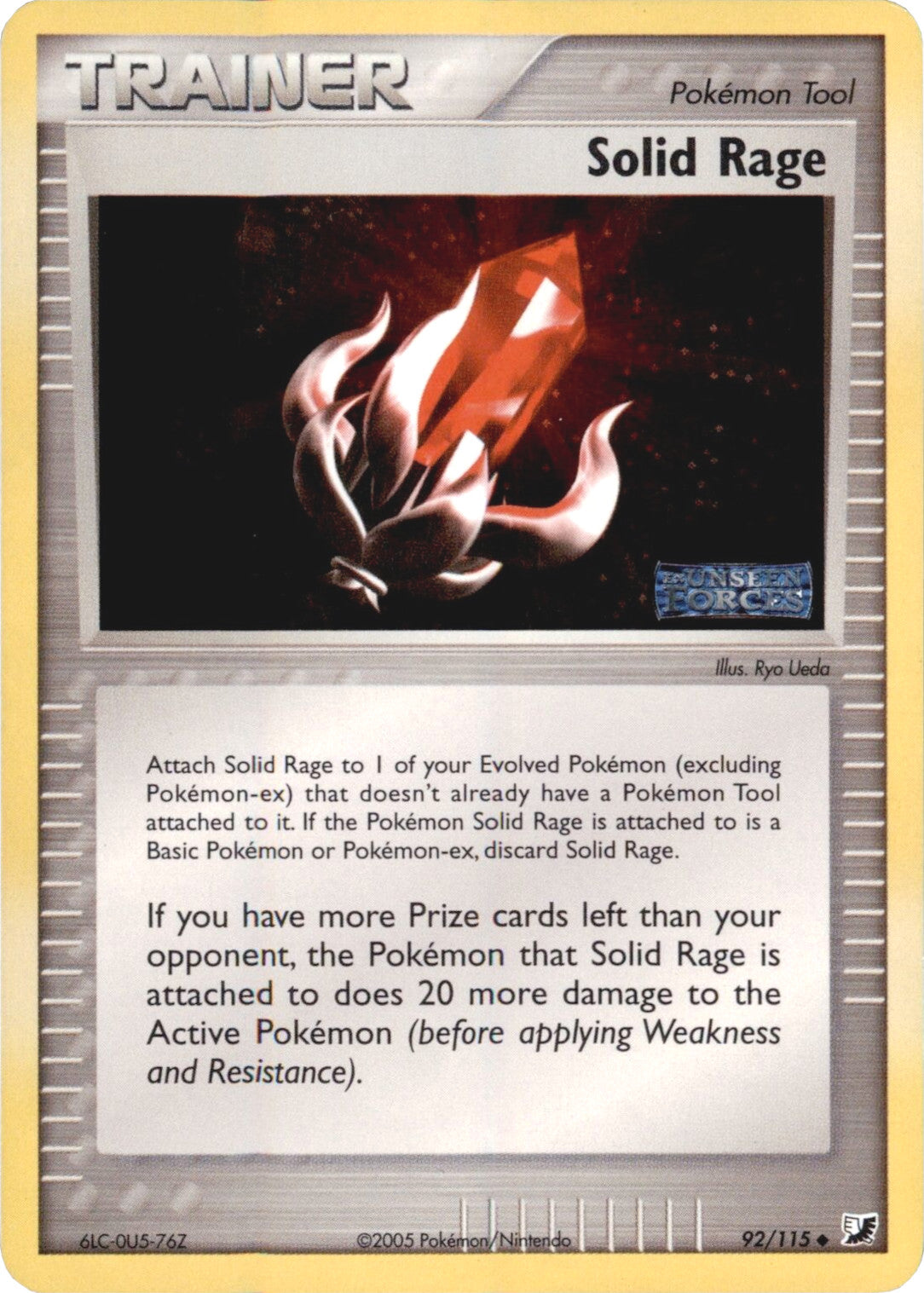 Solid Rage (92/115) (Stamped) [EX: Unseen Forces] - Pokémon - Card Brawlers | Quebec | Canada |