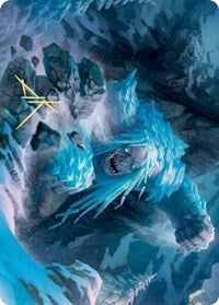 Icehide Troll Art Card (Gold-Stamped Signature) [Kaldheim Art Series] - Magic: The Gathering - Card Brawlers | Quebec | Canada |