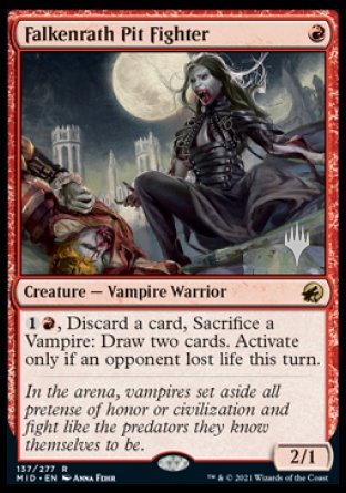 Falkenrath Pit Fighter (Promo Pack) [Innistrad: Midnight Hunt Promos] - Magic: The Gathering - Card Brawlers | Quebec | Canada |