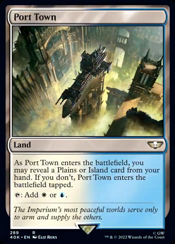Port Town (Surge Foil) [Warhammer 40,000] - Magic: The Gathering - Card Brawlers | Quebec | Canada |