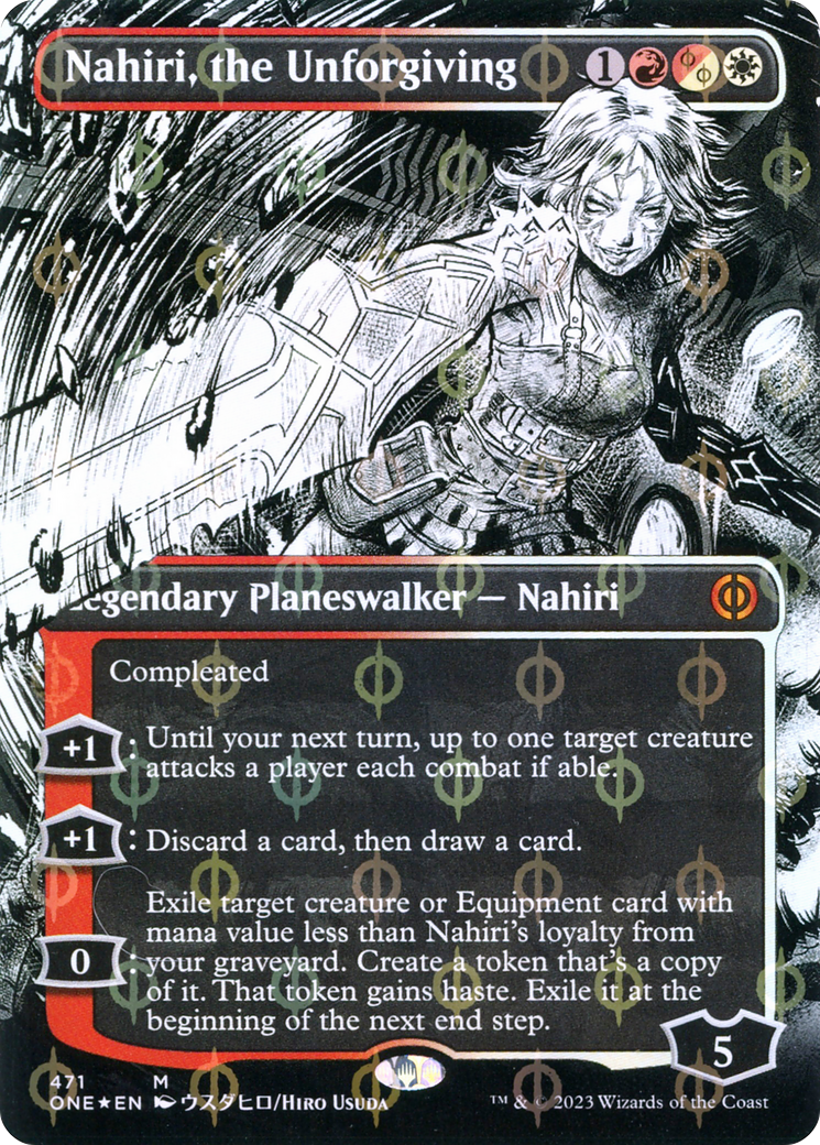 Nahiri, the Unforgiving (Borderless Manga Step-and-Compleat Foil) [Phyrexia: All Will Be One] - Magic: The Gathering - Card Brawlers | Quebec | Canada |