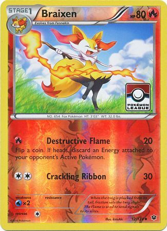 Braixen (12/124) (League Promo) [XY: Fates Collide] - Pokémon - Card Brawlers | Quebec | Canada |