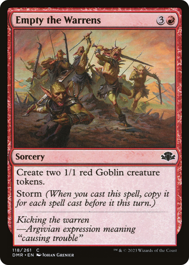 Empty the Warrens [Dominaria Remastered] - Magic: The Gathering - Card Brawlers | Quebec | Canada |