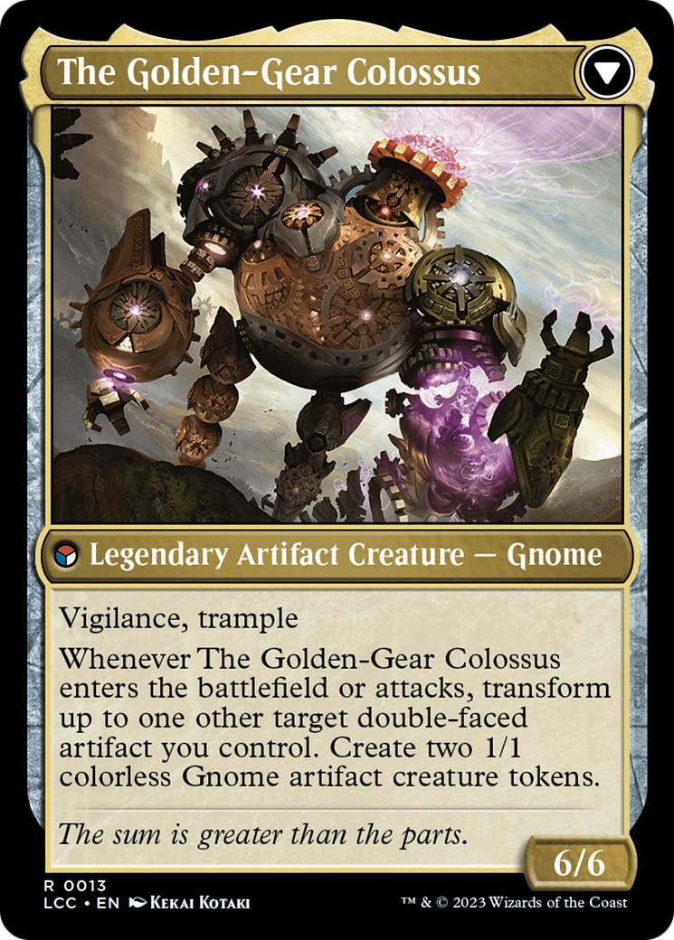 Tetzin, Gnome Champion // The Golden-Gear Colossus [The Lost Caverns of Ixalan Commander] - Magic: The Gathering - Card Brawlers | Quebec | Canada |