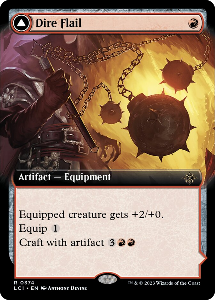 Dire Flail (Extended Art) [The Lost Caverns of Ixalan] - Magic: The Gathering - Card Brawlers | Quebec | Canada |