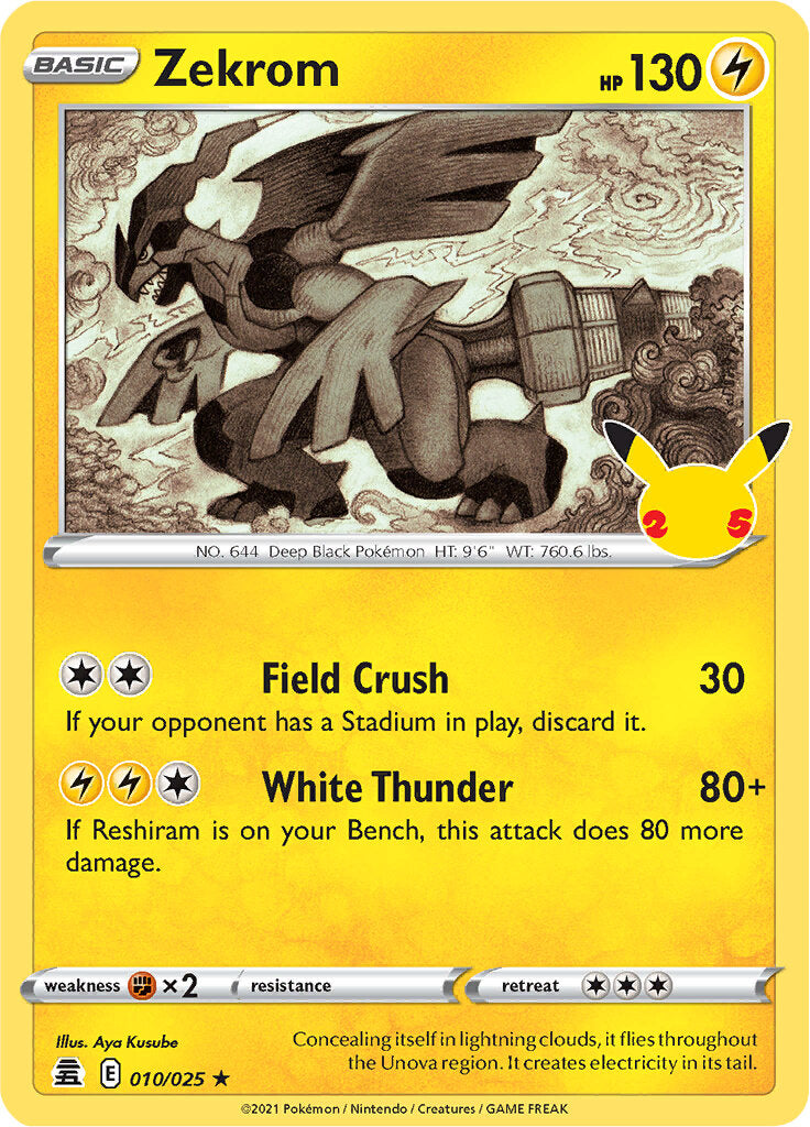 Zekrom (010/025) [Celebrations: 25th Anniversary] - Pokémon - Card Brawlers | Quebec | Canada |
