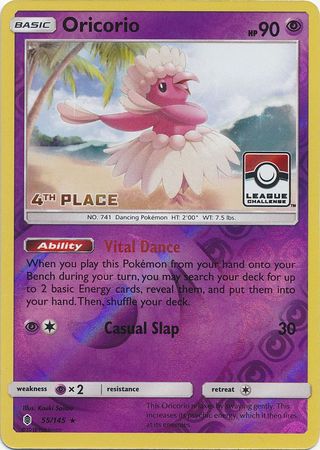 Oricorio (55/145) (League Promo 4th Place) [Sun & Moon: Guardians Rising] - Pokémon - Card Brawlers | Quebec | Canada |