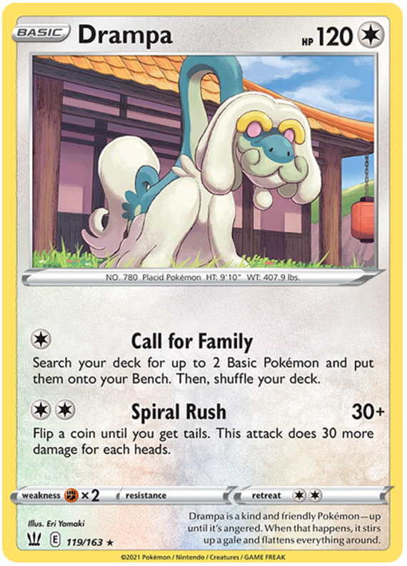 Drampa (119/163) [Sword & Shield: Battle Styles] - Pokémon - Card Brawlers | Quebec | Canada |