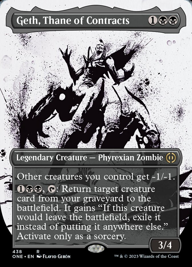 Geth, Thane of Contracts (Borderless Ichor Step-and-Compleat Foil) [Phyrexia: All Will Be One] - Magic: The Gathering - Card Brawlers | Quebec | Canada |