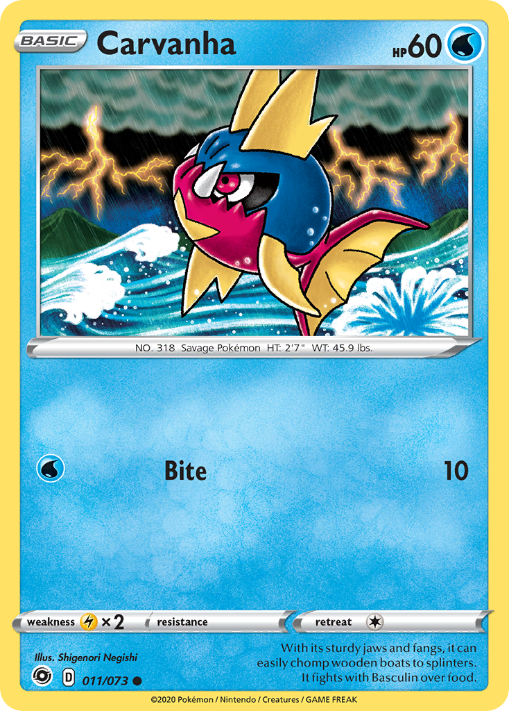Carvanha (011/073) [Sword & Shield: Champion's Path] - Pokémon - Card Brawlers | Quebec | Canada |