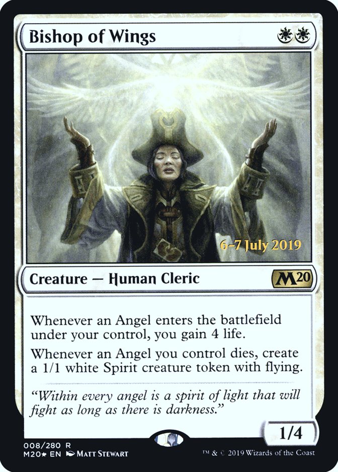 Bishop of Wings [Core Set 2020 Prerelease Promos] - Magic: The Gathering - Card Brawlers | Quebec | Canada |