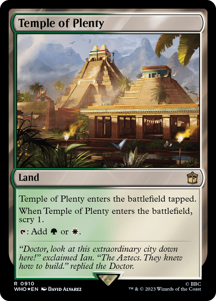 Temple of Plenty (Surge Foil) [Doctor Who] - Magic: The Gathering - Card Brawlers | Quebec | Canada |