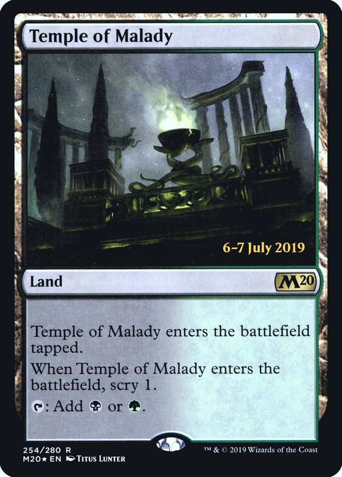 Temple of Malady [Core Set 2020 Prerelease Promos] - Magic: The Gathering - Card Brawlers | Quebec | Canada |