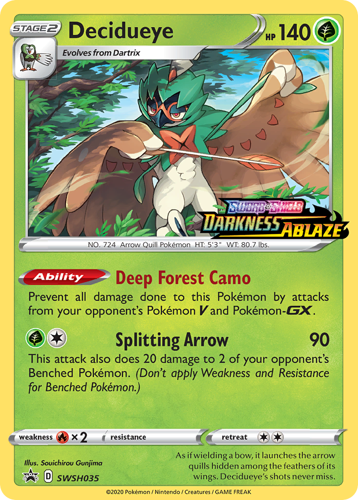 Decidueye (SWSH035) (Prerelease Promo) [Sword & Shield: Black Star Promos] - Pokémon - Card Brawlers | Quebec | Canada |