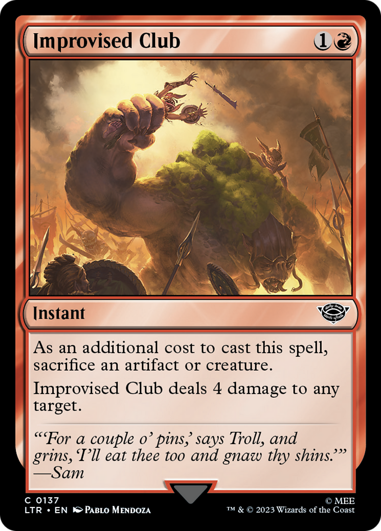 Improvised Club [The Lord of the Rings: Tales of Middle-Earth] - Magic: The Gathering - Card Brawlers | Quebec | Canada |