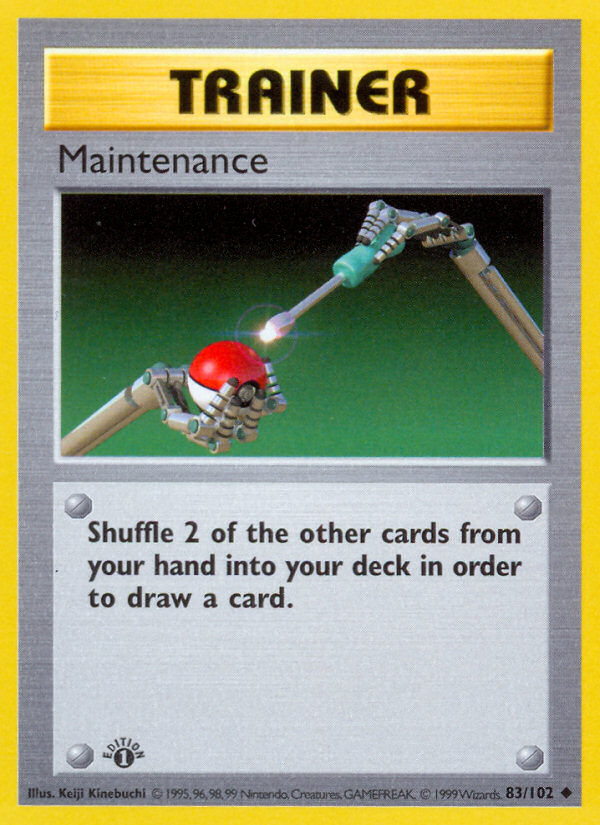 Maintenance (83/102) (Shadowless) [Base Set 1st Edition] - Pokémon - Card Brawlers | Quebec | Canada |
