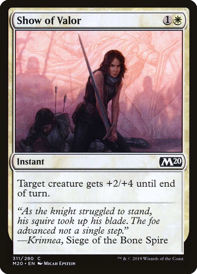 Show of Valor [Core Set 2020] - Magic: The Gathering - Card Brawlers | Quebec | Canada |