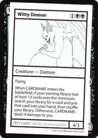 Witty Demon (2021 Edition) [Mystery Booster Playtest Cards] - Magic: The Gathering - Card Brawlers | Quebec | Canada |