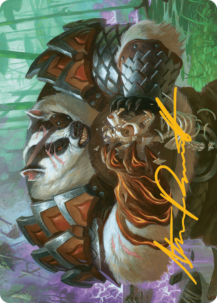 Hugs, Grisly Guardian Art Card (Gold-Stamped Signature) [Bloomburrow Art Series] - Magic: The Gathering - Card Brawlers | Quebec | Canada |