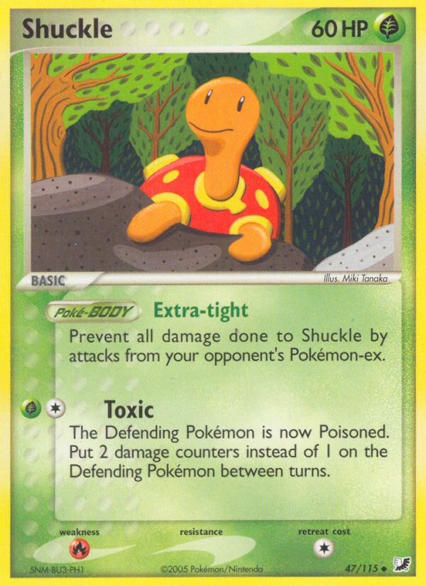 Shuckle (47/115) [EX: Unseen Forces] - Pokémon - Card Brawlers | Quebec | Canada |