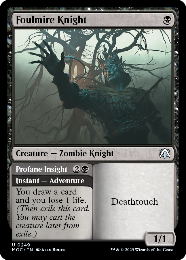 Foulmire Knight // Profane Insight [March of the Machine Commander] - Magic: The Gathering - Card Brawlers | Quebec | Canada |