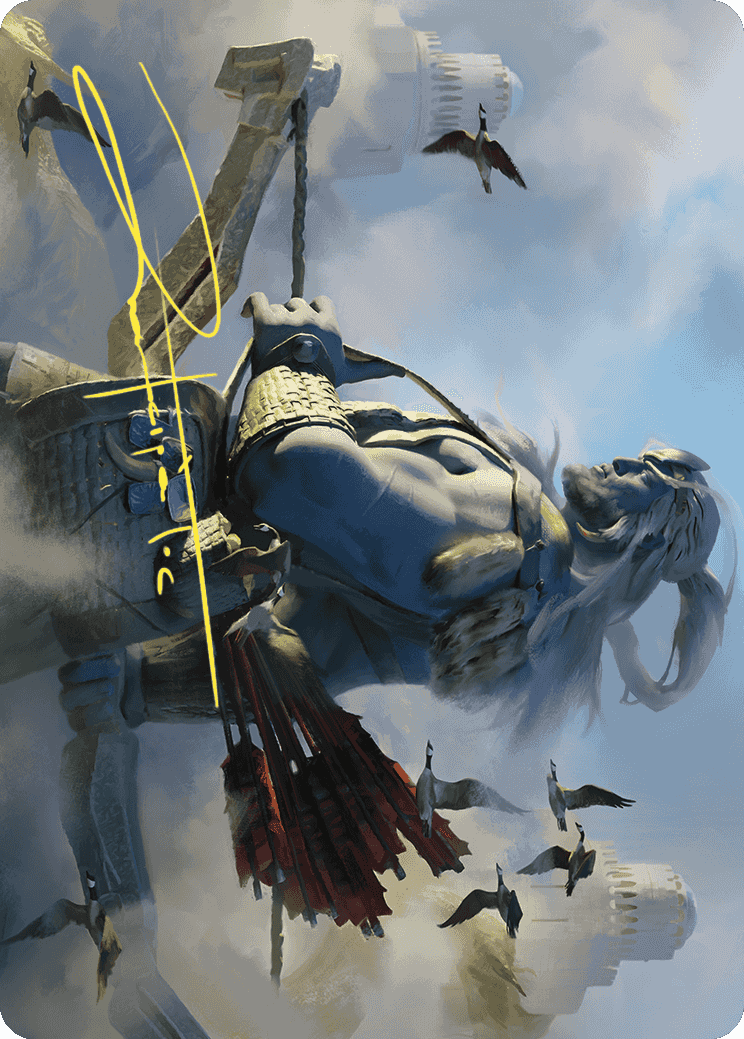 Skybeast Tracker Art Card (Gold-Stamped Signature) [Wilds of Eldraine Art Series] - Magic: The Gathering - Card Brawlers | Quebec | Canada |