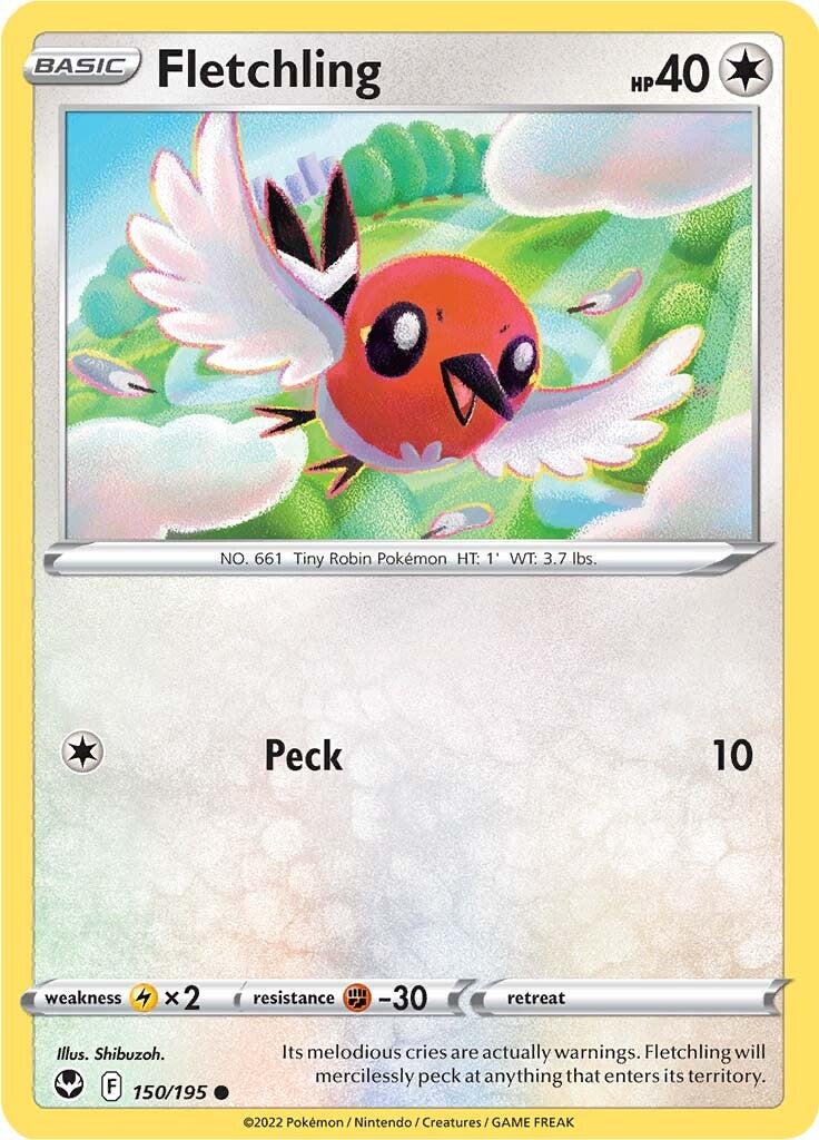 Fletchling (150/195) [Sword & Shield: Silver Tempest] - Pokémon - Card Brawlers | Quebec | Canada |