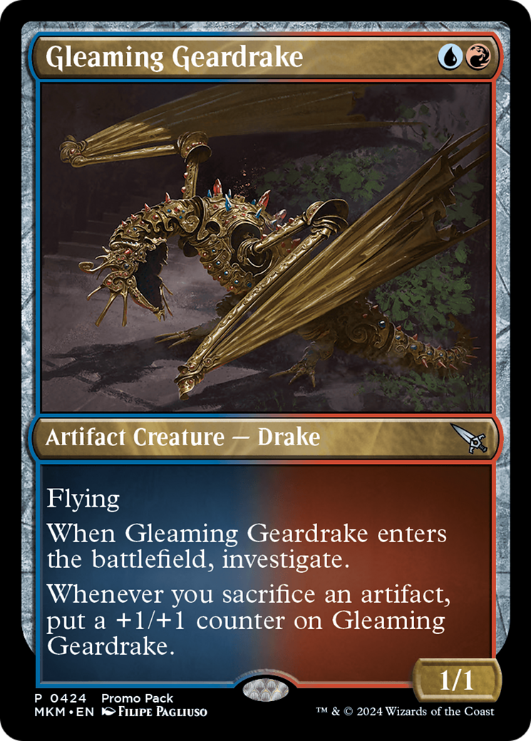 Gleaming Geardrake (Promo Pack) [Murders at Karlov Manor Promos] - Magic: The Gathering - Card Brawlers | Quebec | Canada |