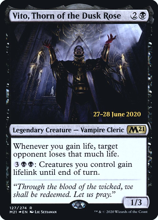 Vito, Thorn of the Dusk Rose [Core Set 2021 Prerelease Promos] - Magic: The Gathering - Card Brawlers | Quebec | Canada |