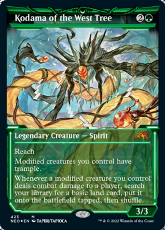 Kodama of the West Tree (Showcase) (Foil Etched) [Kamigawa: Neon Dynasty] - Magic: The Gathering - Card Brawlers | Quebec | Canada |