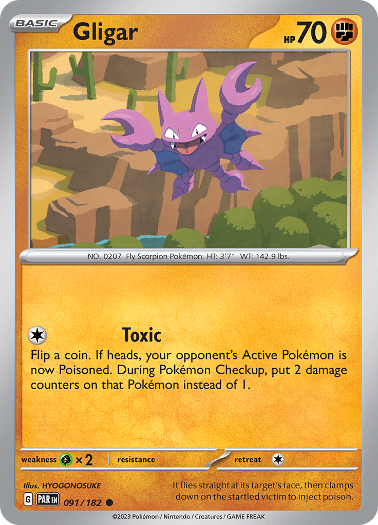 Gligar (091/182) [Scarlet & Violet: Paradox Rift] - Pokémon - Card Brawlers | Quebec | Canada |