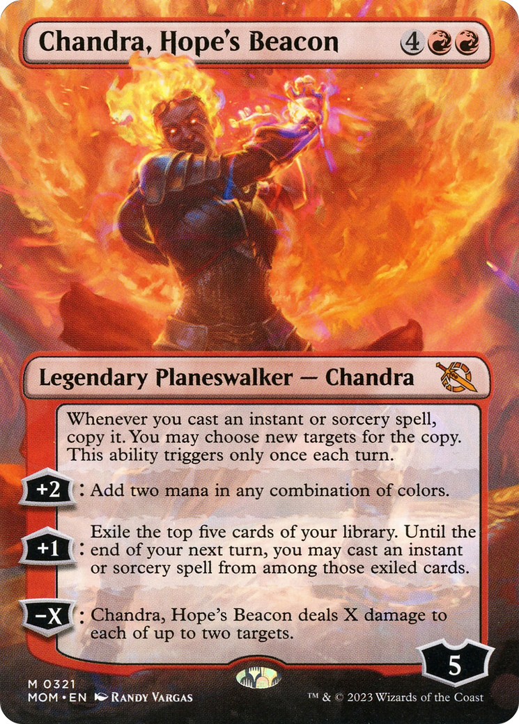 Chandra, Hope's Beacon (Borderless Alternate Art) [March of the Machine] - Magic: The Gathering - Card Brawlers | Quebec | Canada |