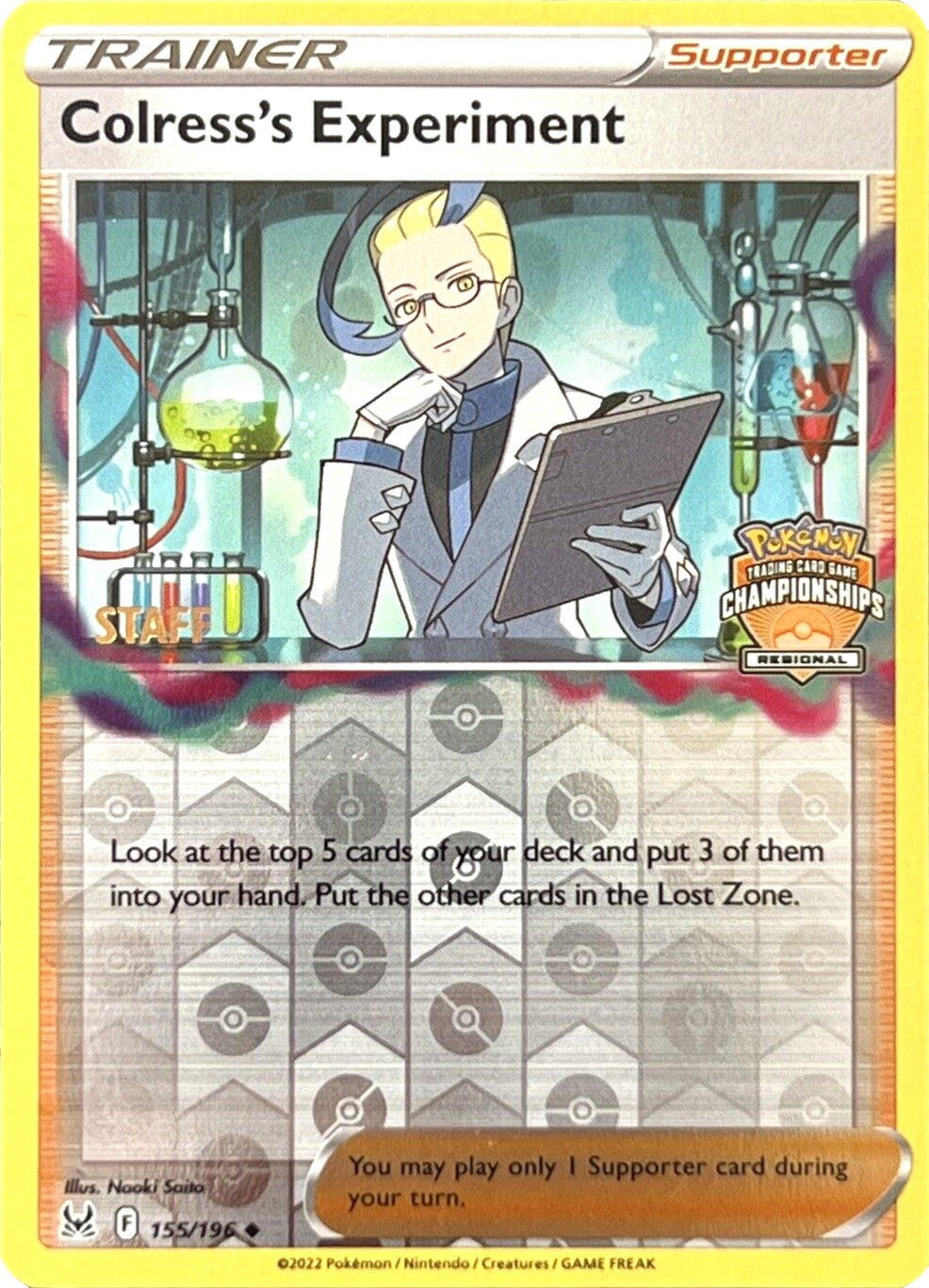 Colress's Experiment (Regional Championships) (Staff) [Sword & Shield: Lost Origin] - Pokémon - Card Brawlers | Quebec | Canada |