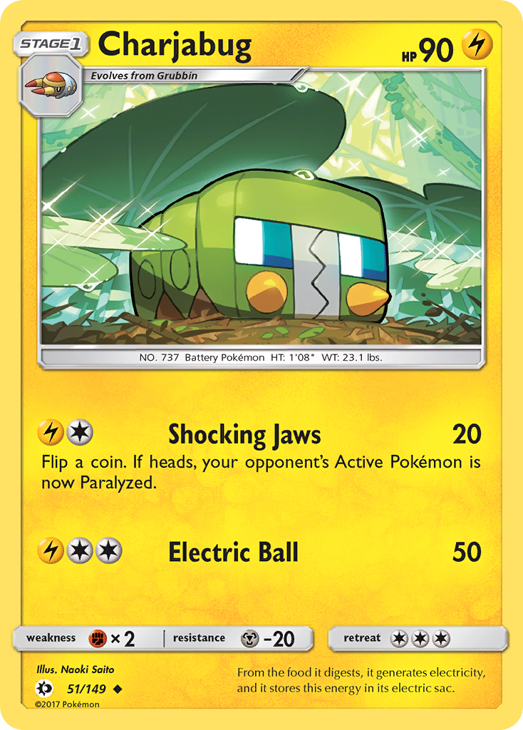 Charjabug (51/149) [Sun & Moon: Base Set] - Pokémon - Card Brawlers | Quebec | Canada |