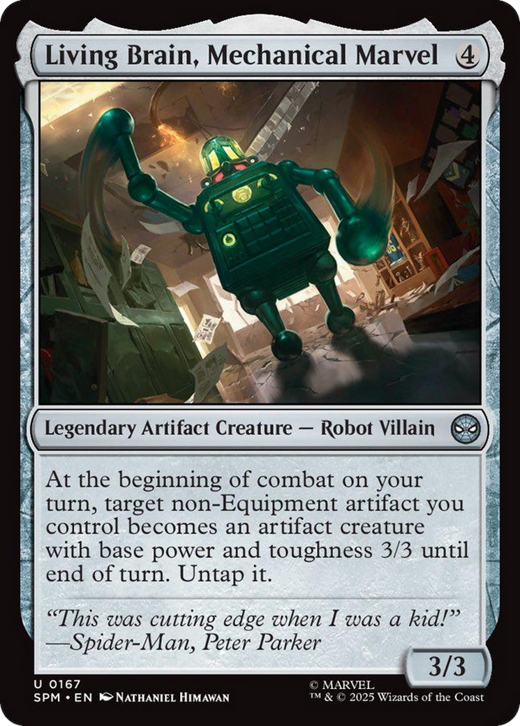 Living Brain, Mechanical Marvel [Marvel's Spider-Man] - Magic: The Gathering - Card Brawlers | Quebec | Canada |