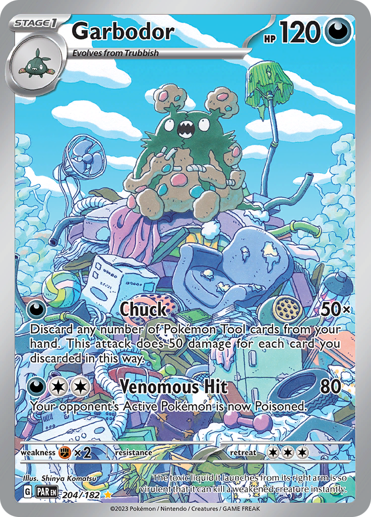 Garbodor (204/182) [Scarlet & Violet: Paradox Rift] - Pokémon - Card Brawlers | Quebec | Canada |