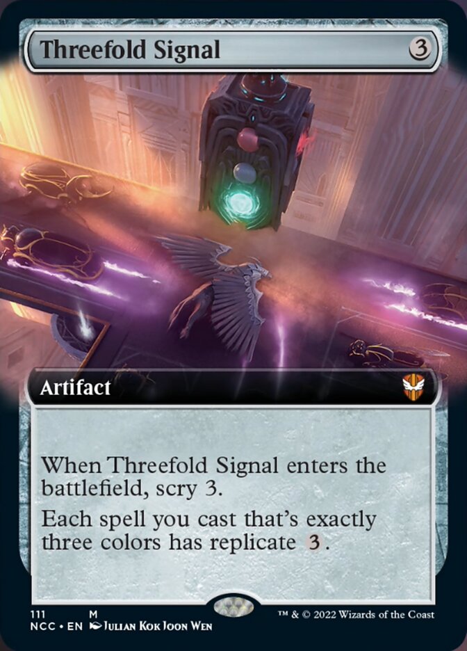 Threefold Signal (Extended Art) [Streets of New Capenna Commander] - Magic: The Gathering - Card Brawlers | Quebec | Canada |