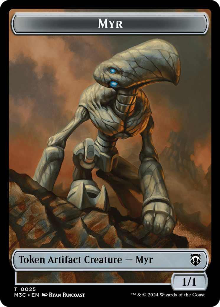 Construct (Ripple Foil) // Myr Double-Sided Token [Modern Horizons 3 Commander Tokens] - Magic: The Gathering - Card Brawlers | Quebec | Canada |