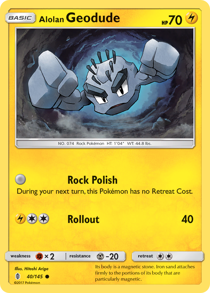 Alolan Geodude (40/145) [Sun & Moon: Guardians Rising] - Pokémon - Card Brawlers | Quebec | Canada |