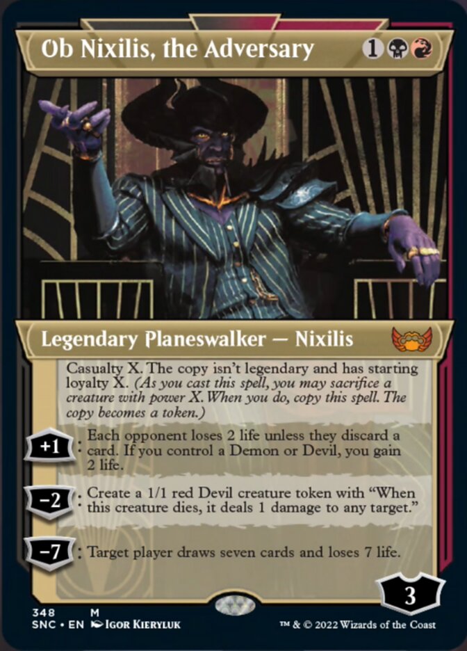 Ob Nixilis, the Adversary (Showcase Art Deco) [Streets of New Capenna] - Magic: The Gathering - Card Brawlers | Quebec | Canada |
