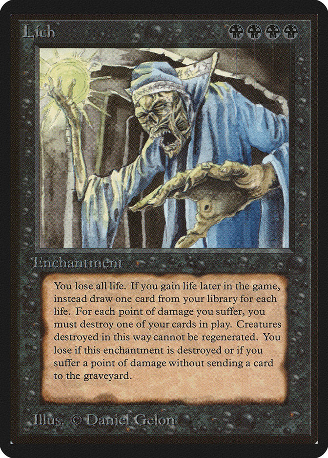 Lich [Beta Edition] - Magic: The Gathering - Card Brawlers | Quebec | Canada |