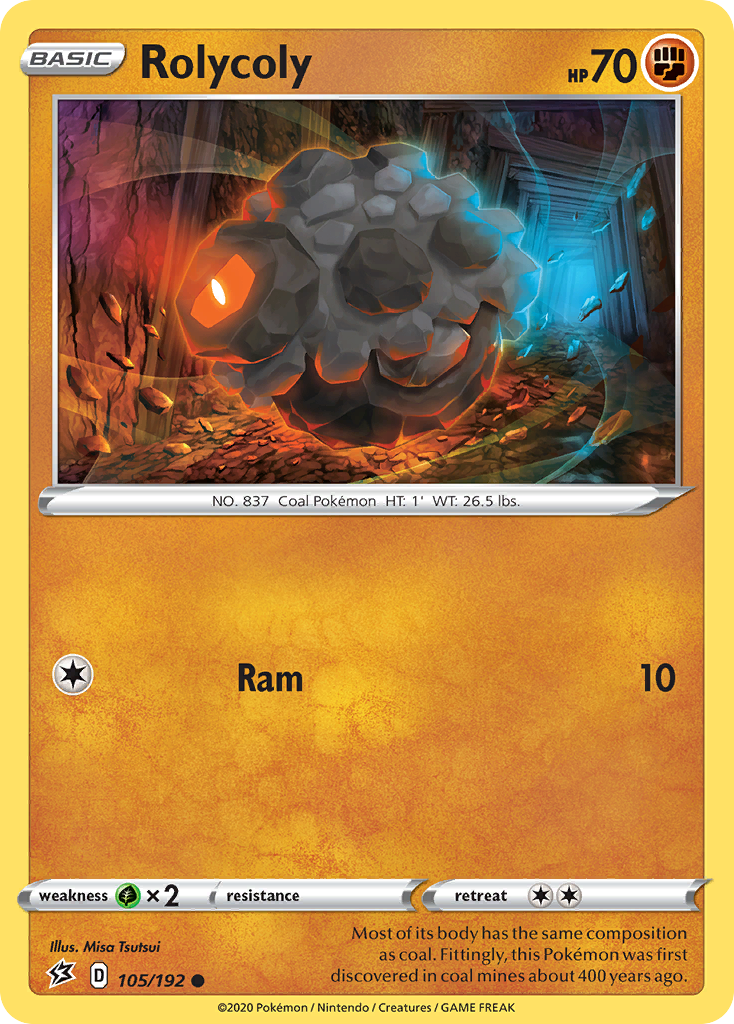 Rolycoly (105/192) [Sword & Shield: Rebel Clash] - Pokémon - Card Brawlers | Quebec | Canada |