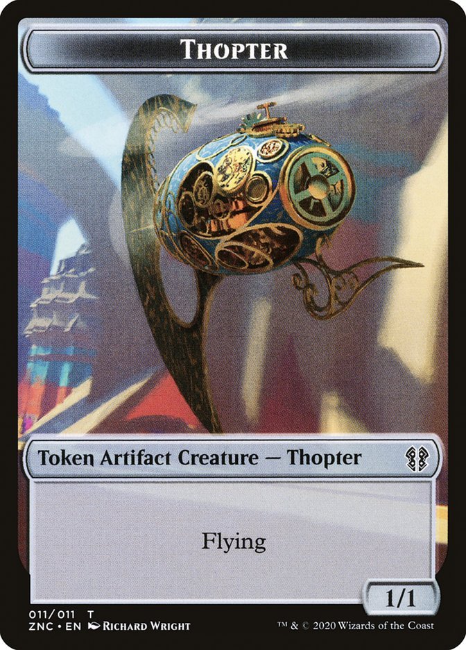 Faerie Rogue // Thopter Double - Sided Token [Zendikar Rising Commander Tokens] - Card Brawlers