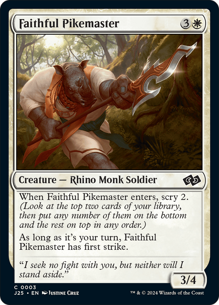 Faithful Pikemaster [Foundations Jumpstart] - Card Brawlers