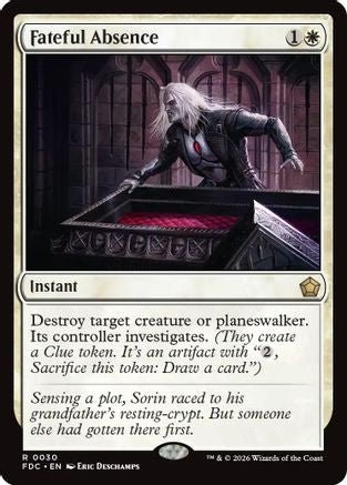 Fateful Absence (FDC-030) - Commander: Foundations - Card Brawlers