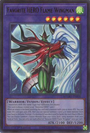 Favorite HERO Flame Wingman (MAMO-EN005) - Magnificent Monsters 1st Edition - Card Brawlers