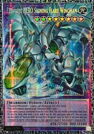 Favorite HERO Shining Flare Wingman (GMR) (MAMO-EN004) - Magnificent Monsters 1st Edition - Card Brawlers