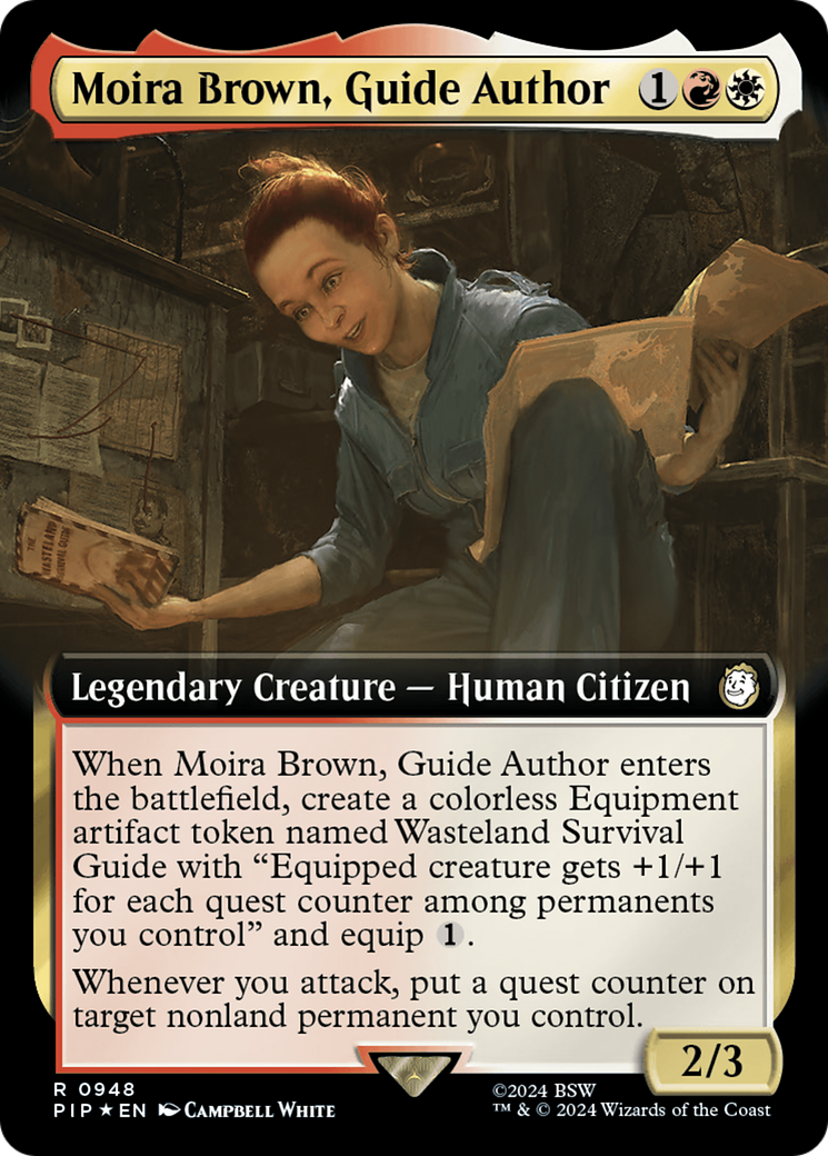 Moira Brown, Guide Author (Extended Art) (Surge Foil) [Fallout] - Magic: The Gathering - Card Brawlers | Quebec | Canada |